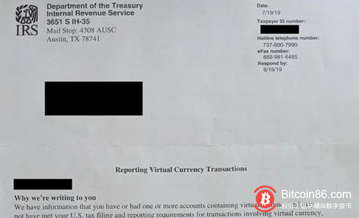美国比特币税收来了 1万封警告信正在路上