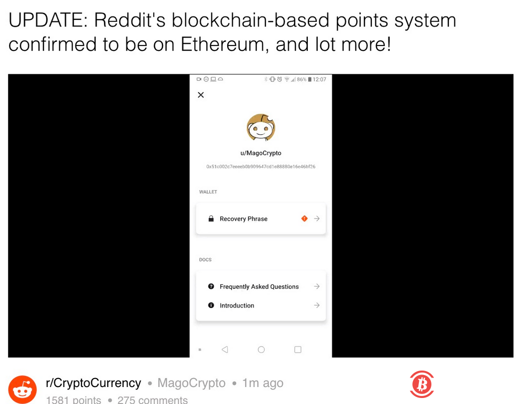  Reddit或将为用户推出基于以太坊的加密货币 